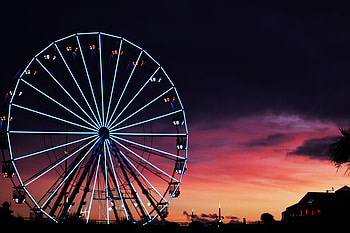 Ferris Wheel Sunset Clouds , ferris-wheel, london, world, sunset, clouds HD wallpaper