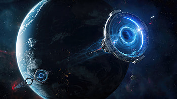 Jumpgate In Earth Orbit , digital-universe, space, artist, artwork, digital-art, artstation HD wallpaper