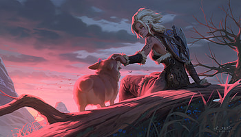 Corgi And The Blind Forest , artist, artwork, digital-art, artstation HD wallpaper