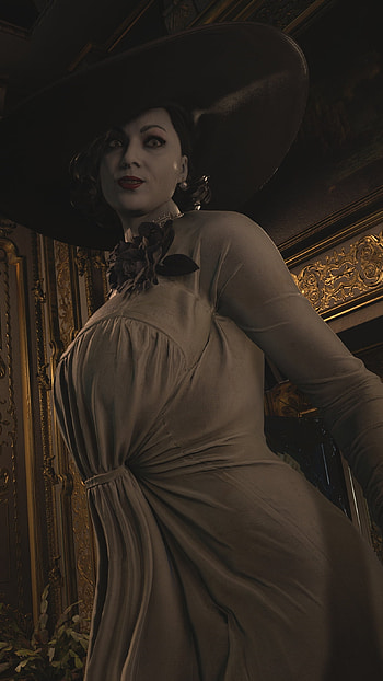 Lady vampire, mistress of castle, lady dimitrescu, resident evil village HD phone wallpaper
