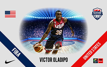 Victor Oladipo, United States national basketball team, American Basketball Player, NBA, portrait, USA, basketball HD wallpaper