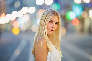 Blonde Hair Bokeh Effect , blonde, girls, model HD wallpaper