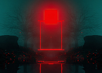 Dark, Neon, Glow, Rectangle, Dark Valley HD wallpaper
