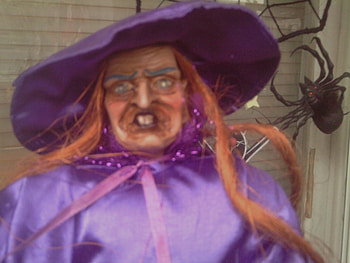 Halloween Witch, purple, scary, ugly, spider, witch HD wallpaper