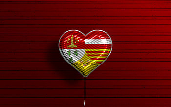 I Love Liege, , realistic balloons, red wooden background, Day of Liege, belgian provinces, flag of Liege, Belgium, balloon with flag, Provinces of Belgium, Liege flag, Liege HD wallpaper