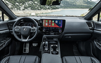 2022, Lexus NX 350 F Sport, inside view, interior, dashboard, Lexus NX interior, Lexus NX dashboard, Japanese cars, Lexus HD wallpaper