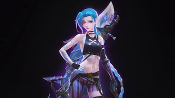 Jinx Lol Dark , jinx-league-of-legends, league-of-legends, games, dark, black, artstation HD wallpaper