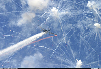 Jet on Fireworks, jet, firework HD wallpaper