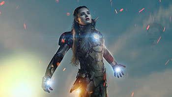 Iron Girl Katherine Langford , katherine-langford, superheroes, artwork, artist, artstation HD wallpaper