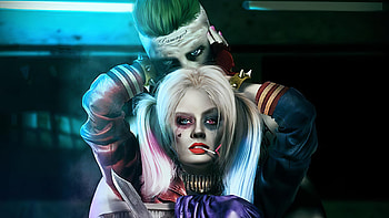 Joker Harley Quinn New, joker, harley-quinn, superheroes, artwork HD wallpaper