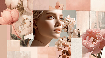 Blush Pastel Collage: Dreamy Girl Aesthetic, Aesthetic Collage, Pastel Color, pink aesthetic, girl, collage HD wallpaper