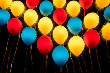 Colorful, balloons, party HD wallpaper
