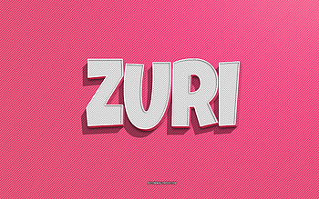 Zuri, pink lines background, with names, Zuri name, female names, Zuri greeting card, line art, with Zuri name HD wallpaper