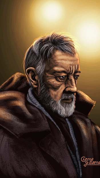 Obi Wan Kenobi, Digital Art, Portrait HD phone wallpaper