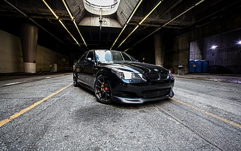 BMW M5 E60, front view, exterior, black M5 E60, tuning M5 E60, German cars, E60 tuning, BMW HD wallpaper