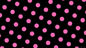 pink black spots polka dots hot pink HD wallpaper