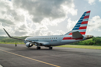 American Eagle Airlines, First American Airlines jet, Dominica, Shores HD wallpaper