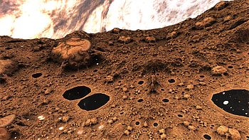 Bronze Alien Planet - 3d Fractal Space Art space,brown,metal,3D,abstract,, space, brown, metal, 3D, Abstract HD wallpaper