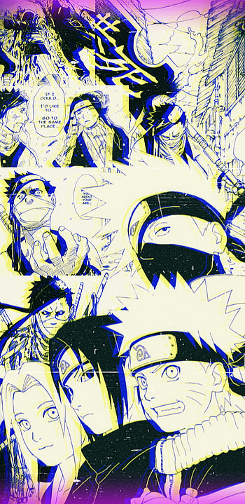 Naruto, sasuke, sakura, glitch, neon, zabuza, manga, kakashi, team 7, anime HD phone wallpaper