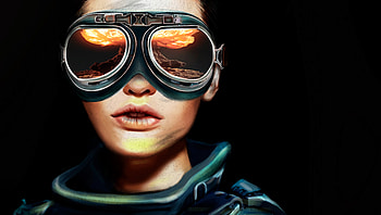 Art, Reflection, Portrait, Glasses, Spectacles, Aviator HD wallpaper