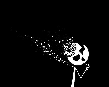 Falling Apart, falling, black white, anime, man, apart, death HD wallpaper