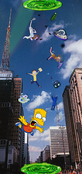 Fondo pantalla anime, Cielo, Paisaje, Nubes, Bart HD phone wallpaper