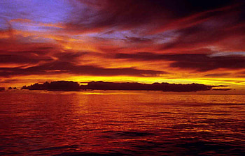 Sunset, sky, nature, water HD wallpaper