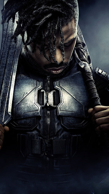Erik killmonger, michael morgen, black panther HD phone wallpaper