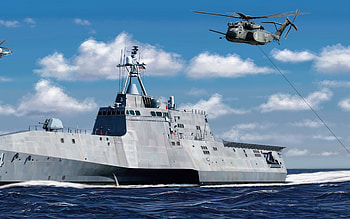 USS Coronado, LCS-4, American Littoral Combat Ship, US Navy, warships, painted ships HD wallpaper