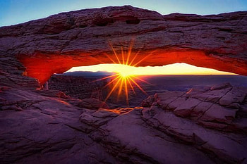 Sun in Arch, beautiful, sun, , arch HD wallpaper