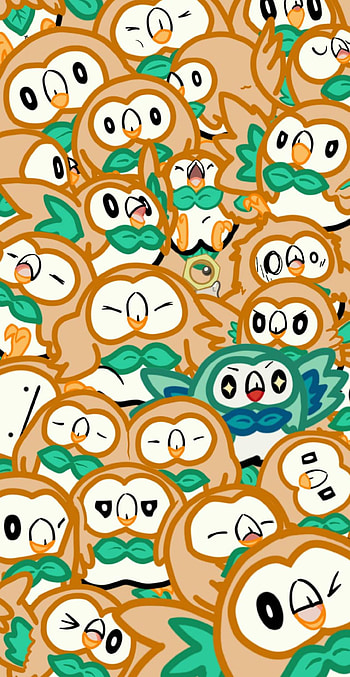 Rowlet, art HD phone wallpaper