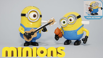 FUN ACTION MINIONS - BOPPING BOB & GUITAR STRUMMING STUART - New 2015 Movie Exclusive Toys U - YouTube HD wallpaper
