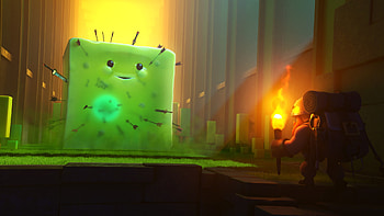 Fantasy — Dwarf vs. Emerald Cube, fantasy, dwarf HD wallpaper