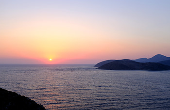 Nature, Sunset, Sea, Sun, Pink, Horizon HD wallpaper