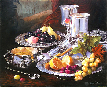 :), still life, table, art, lemon, grapes, fruit, orange, food, zbigniew kopania HD wallpaper