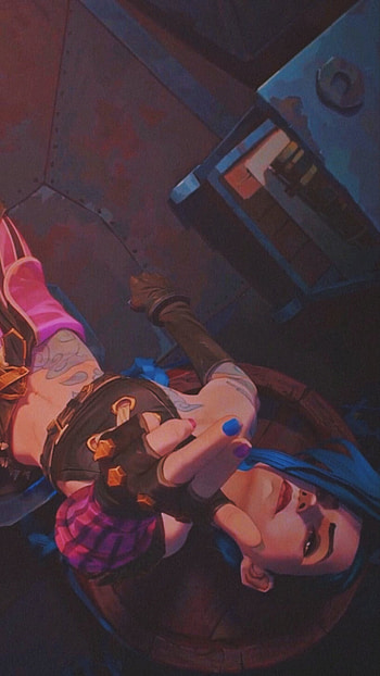 Jinx Acarne, lol, bad_girl, crazy, leagueoflegends, riot, powder, girl, arcane, videogames HD phone wallpaper