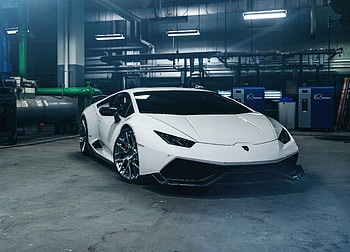 White, sport, Lamborghini Huracan HD wallpaper