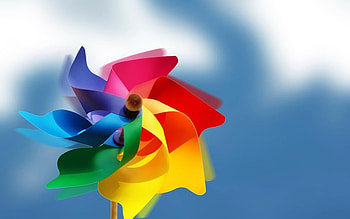 Pinwheel, sky, abstract HD wallpaper