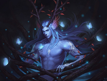 Fantasy, night, man, magical HD wallpaper