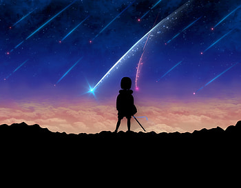 Video game, Sans, Undertale, silhouette, star falls HD wallpaper