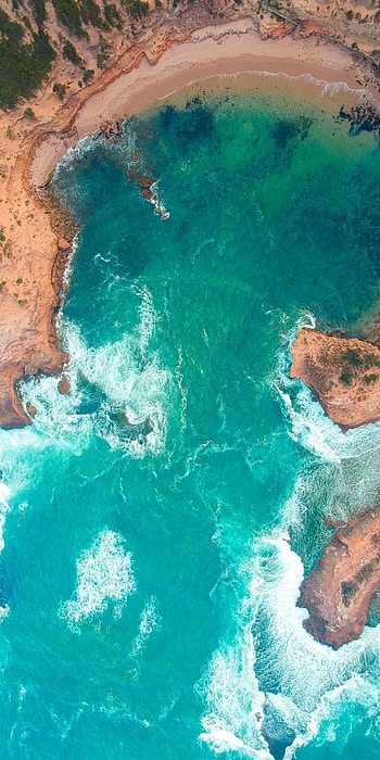 Aerial view of the sea, Coastline beauty, Surfer's paradise, Stunning HD phone wallpaper