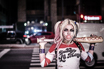 Harley Quinn Baseball , harley-quinn, superheroes, cosplay HD wallpaper