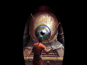 The Eye, eye, big, fantasy, warrior HD wallpaper