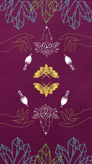Mirror magic, moon, potion, pagan, moth, crystal, spirtual, wiccan, witch HD phone wallpaper