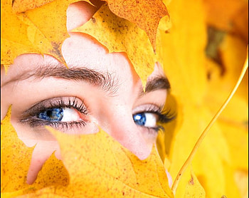 Autumn Girl, blue, , eyes, autumn, beautiful, girl HD wallpaper