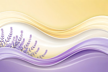 Lavender left, pastel yellow right, divided by a flowing wave with a blank white center, pastel, nature, Abstract, wave, gradient HD wallpaper