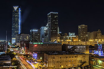Oklahoma City Skyline, Travels, Night view, Urban skyline HD wallpaper