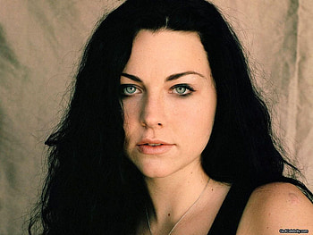 Amy Lee, singer, long black hair, green eyes, female HD wallpaper