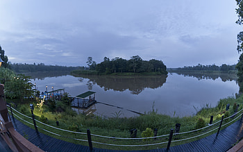 Lower Kinabatangan River, tropical, beautiful, panorama, clouds, nature, water, calm, forest, rivers HD wallpaper