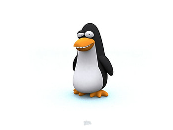 Silly Penguin, teeth, penguin, silly, goofy HD wallpaper